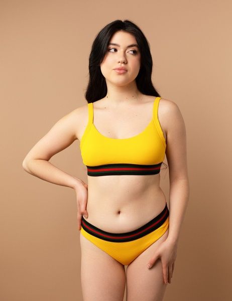 Купальний топ brabrabra SO246818 жовтий SO246818_жовтий фото
