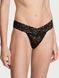 Кружевные трусики Танга Victoria's Secret 855141892 черные 855141892 фото 1