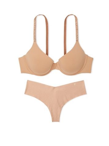 Комплект жіночої білизни Victoria's Secret 282224654 бежевий 282224654 фото