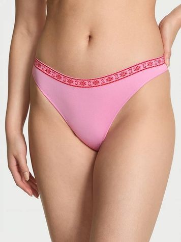 Жіночі трусики Танга Victoria's Secret 155118387 рожеві 155118387 фото