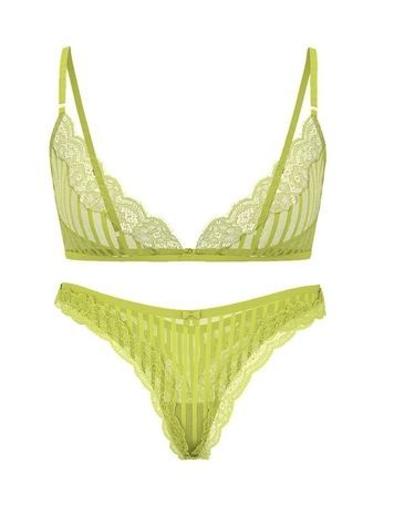 Комплект жіночої білизни Victoria's Secret 493363906 салатовий 493363906 фото