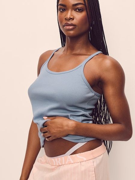 Голубая женская майка Victoria's Secret 715485254 715485254 фото