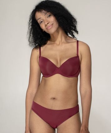 Бюстгальтер brabrabra SLZ19801076 с Push-up на косточках &mdash; Уценка (дефект) SLZ19801076(д)_бордо фото