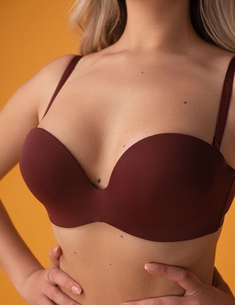 Бюстгальтер brabrabra SLZ19801225 с Push-up на косточках SLZ19801225_бордо фото