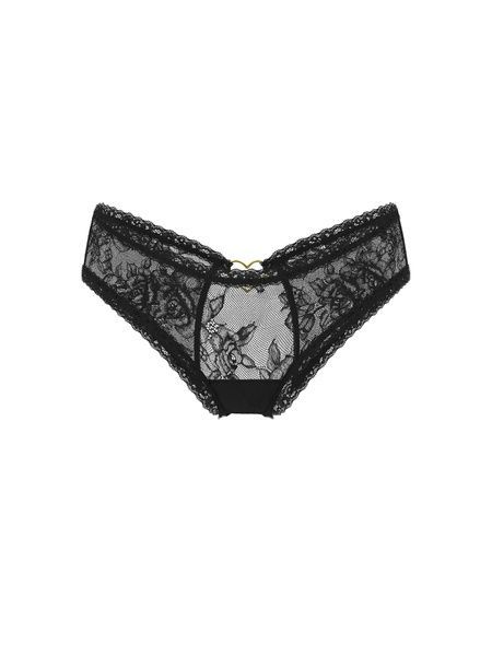Кружевные трусики Чики Victoria's Secret 798266917 черные 798266917 фото