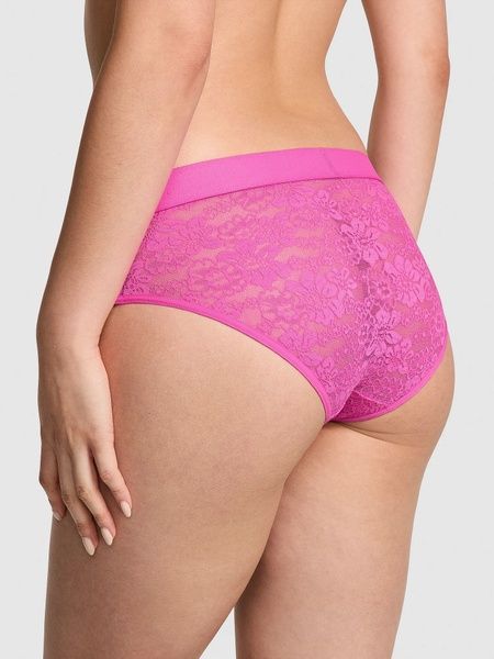 Мереживні трусики Хіпстери PINK від Victoria's Secret 439546856 рожеві 439546856 фото