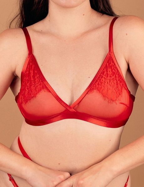 Бюстгальтер з трикутною чашкою brabrabra SLZ26301014 без косточек SLZ26301014_червоний фото