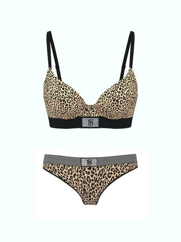 Комплект жіночої білизни Victoria's Secret 716331372 Леопардовий 716331372 фото