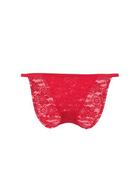 Кружевные трусики Бикини PINK от Victoria's Secret 684052679 красные 684052679 фото