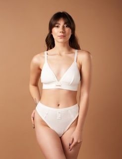 Бюстгальтер з трикутною чашкою brabrabra SLZ25301014 без кісточок SLZ25301014_айворі фото