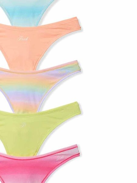 Набор трусиков Танга PINK от Victoria's Secret 358807366 (5шт) 358807366 фото