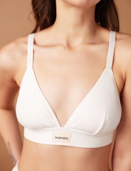 Бюстгальтер з трикутною чашкою brabrabra SLZ25301014 без косточек SLZ25301014_айворі фото