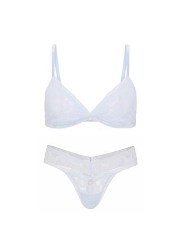 Комплект жіночої білизни Victoria's Secret 262720579 блакитний 262720579 фото