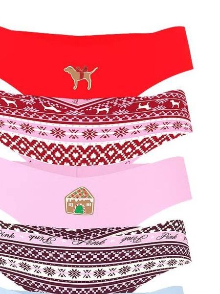 Набір безшовних трусиків Танга PINK від Victoria's Secret 976148350 (7шт) 976148350 фото