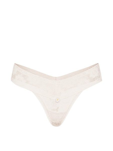 Мереживні трусики Танга Victoria's Secret 932303636 молочні 932303636 фото