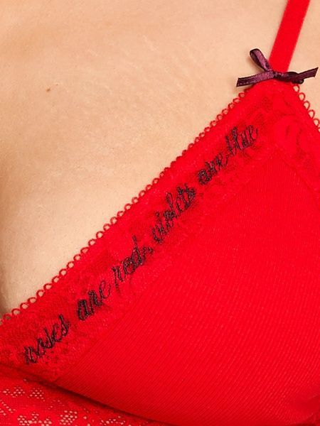 Комплект жіночої білизни PINK від Victoria's Secret 129263807 Червоний 129263807 фото