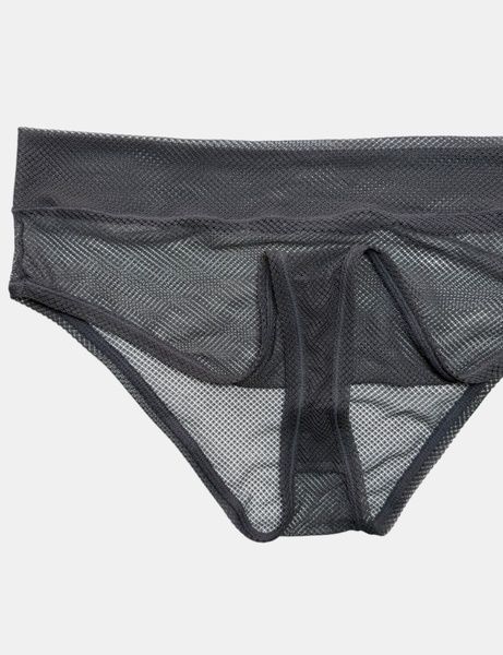 Трусики слипы brabrabra SLZ26202321 с высокой талией &mdash; Уценка (дефект) SLZ26202321(д)_графіт фото