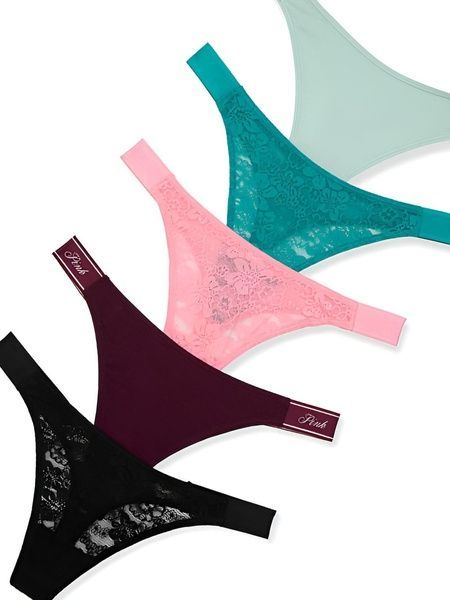 Набір трусиків Танга PINK від Victoria's Secret 618536646 (5шт) 618536646 фото