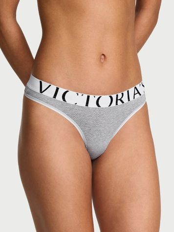 Жіночі трусики Танга Victoria's Secret 346414749 сірі 346414749 фото