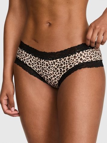 Мереживні трусики Чіки PINK від Victoria's Secret 995353018 леопардові 995353018 фото