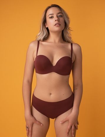 Бюстгальтер brabrabra SLZ19801225 з Push-up на кісточках SLZ19801225_бордо фото