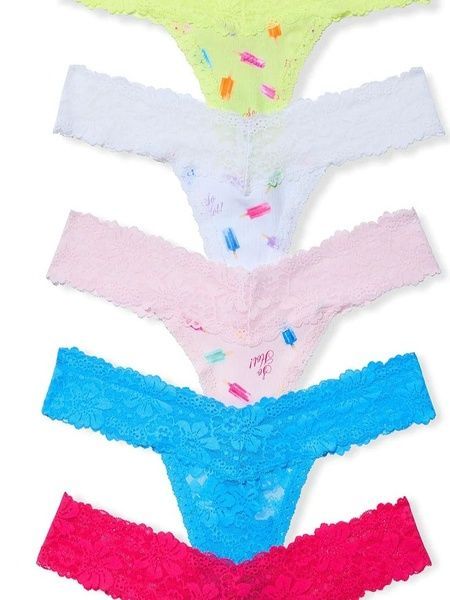 Набор трусиков Танга PINK от Victoria's Secret 305681661 (5шт) 305681661 фото