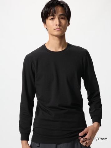 Чоловічий термолонгслів Uniqlo 498245023 Чорний 498245023 фото