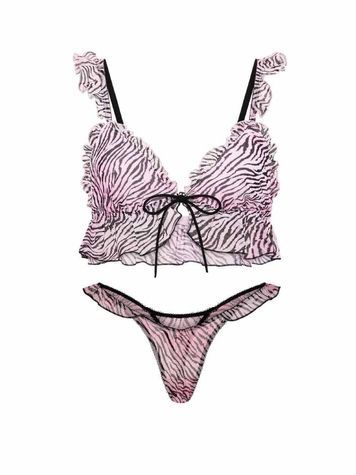 Комплект жіночої білизни PINK від Victoria's Secret 930157092 чорний, рожевий 930157092 фото