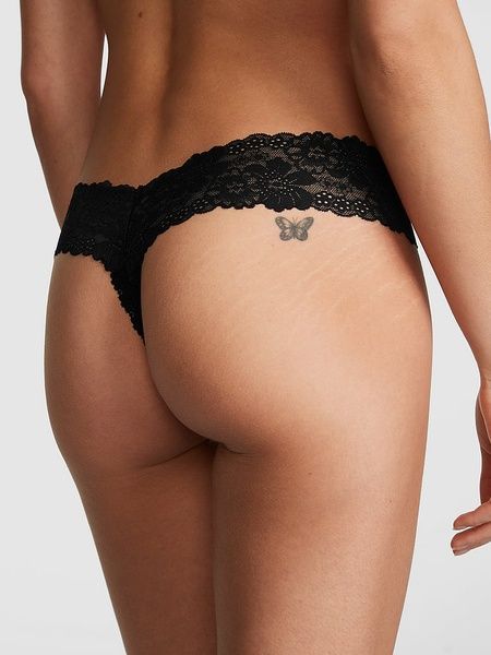 Трусики танга PINK от Victoria's Secret 323897529 со средней посадкой 323897529 фото