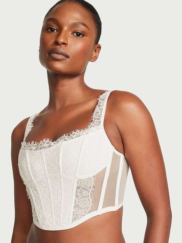 Корсетный топ Victoria's Secret 597514869 Молочный 597514869 фото