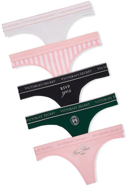 Набор трусиков Танга Victoria's Secret 571578625 (5шт) 571578625 фото