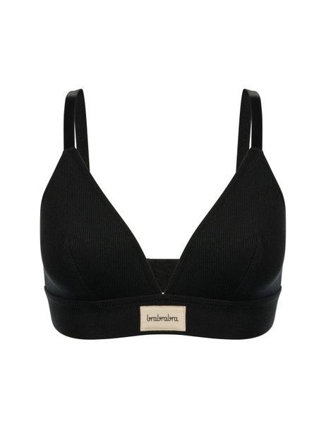 Бюстгальтер з трикутною чашкою brabrabra SLZ25301014 без косточек SLZ25301014_чорний фото