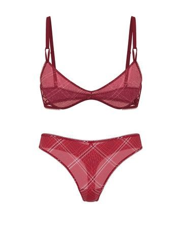 Комплект жіночої білизни Victoria's Secret 553446852 Червоний 553446852 фото
