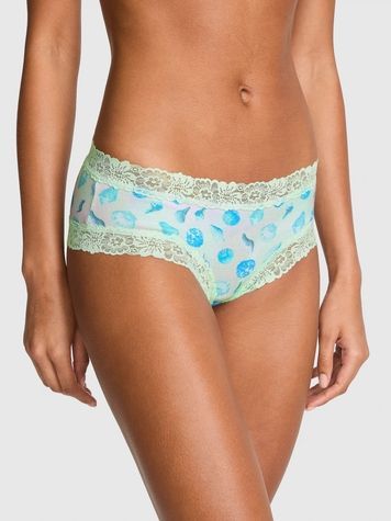 Кружевные трусики Чики PINK от Victoria's Secret 216443247 зеленые 216443247 фото