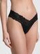 Кружевные трусики Танга PINK от Victoria's Secret 845517890 черные 845517890 фото 1