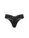 Кружевные трусики Танга PINK от Victoria's Secret 845517890 черные 845517890 фото 3