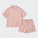Розовая пижама UNIQLO 228931144 рубашка и шорты 228931144 фото 2