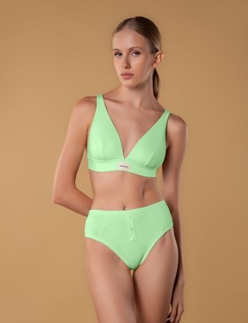 Бюстгальтер з трикутною чашкою brabrabra SLZ25301214 без косточек SLZ25301214_м'ята фото