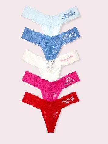 Набор трусиков Танга PINK от Victoria's Secret 807728728 (5шт) 807728728 фото