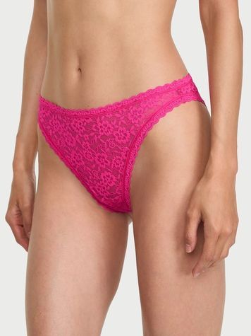 Мереживні трусики Бріфи Victoria's Secret 118813418 рожеві 118813418 фото