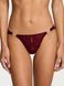 Кружевные трусики Бикини Victoria's Secret 597762188 бордовые 597762188 фото 1