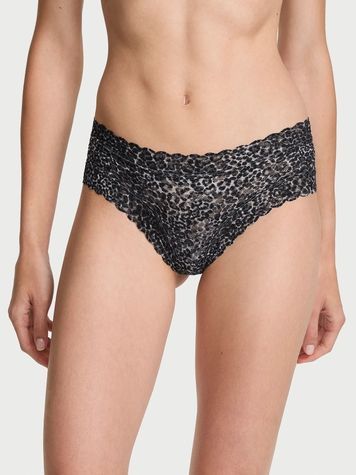 Кружевные трусики Чики Victoria's Secret 176612949 серые 176612949 фото