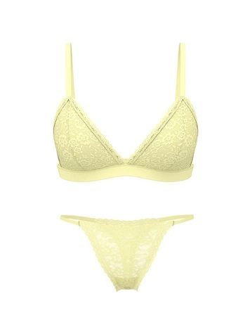 Комплект жіночої білизни Victoria's Secret 398199808 жовтий 398199808 фото